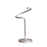 18" White Curvy Spiral LED Table Lamp - Homeroots - Flyclothing LLC