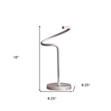18" White Curvy Spiral LED Table Lamp - Homeroots - Flyclothing LLC