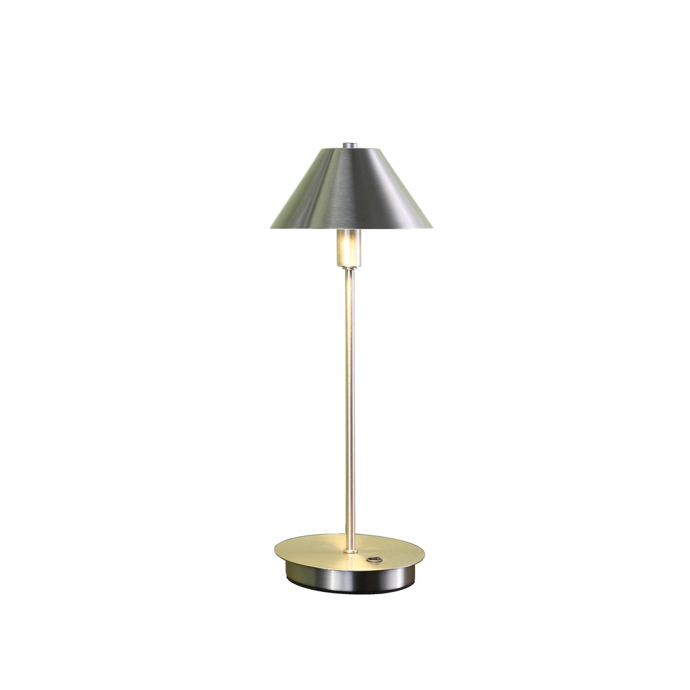 18" Silver Metal Bedside Table Lamp With Silver Cone Shade - Homeroots - Flyclothing LLC