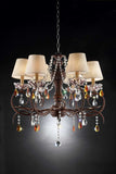 Burnished Bronze Hanging Ceiling Lamp with Clear and Amber Crystals - Homeroots - Flyclothing LLC