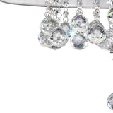 Chic Silver Ceiling Lamp with Crystal Accents and Silver Shade - Homeroots - Flyclothing LLC