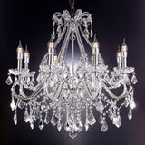 Candle Style Empire Eight Light Transparent Glass Led Ceiling Light - Homeroots - Flyclothing LLC
