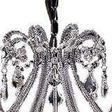 Candle Style Empire Eight Light Transparent Glass Led Ceiling Light - Homeroots - Flyclothing LLC