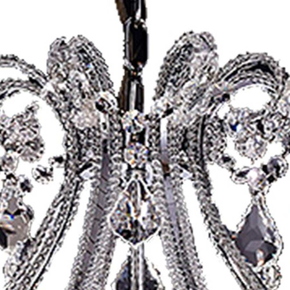 Candle Style Empire Eight Light Transparent Glass Led Ceiling Light - Homeroots - Flyclothing LLC