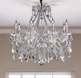 Candle Style Empire Eight Light Transparent Glass Led Ceiling Light - Homeroots - Flyclothing LLC