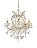 Five Light Glam Gold and Faux Crystal Chandelier - Homeroots - Flyclothing LLC