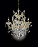 Five Light Glam Gold and Faux Crystal Chandelier - Homeroots - Flyclothing LLC