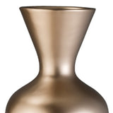 22" Gold and Brown Geometric Polyresin Floor Vase - Homeroots - Flyclothing LLC