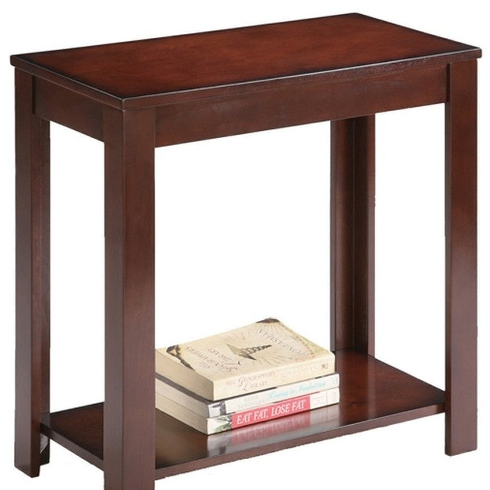 24" Brown End Table With Shelf - Homeroots - Flyclothing LLC
