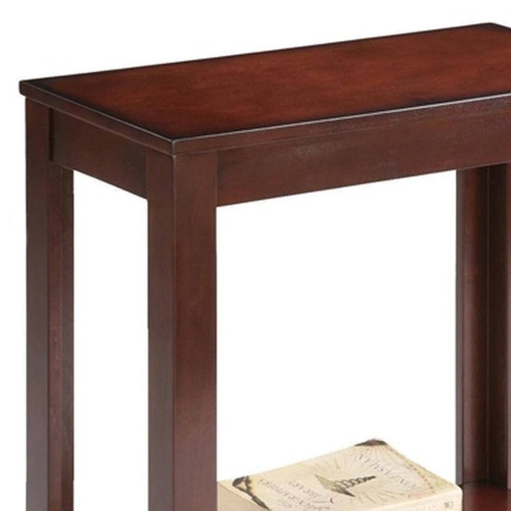 24" Brown End Table With Shelf - Homeroots - Flyclothing LLC