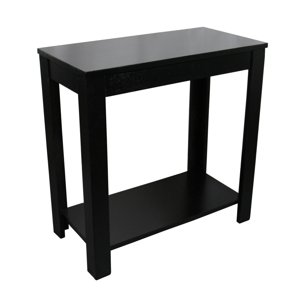 24" Black End Table With Shelf - Homeroots - Flyclothing LLC