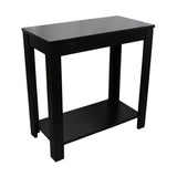 24" Black End Table With Shelf - Homeroots - Flyclothing LLC