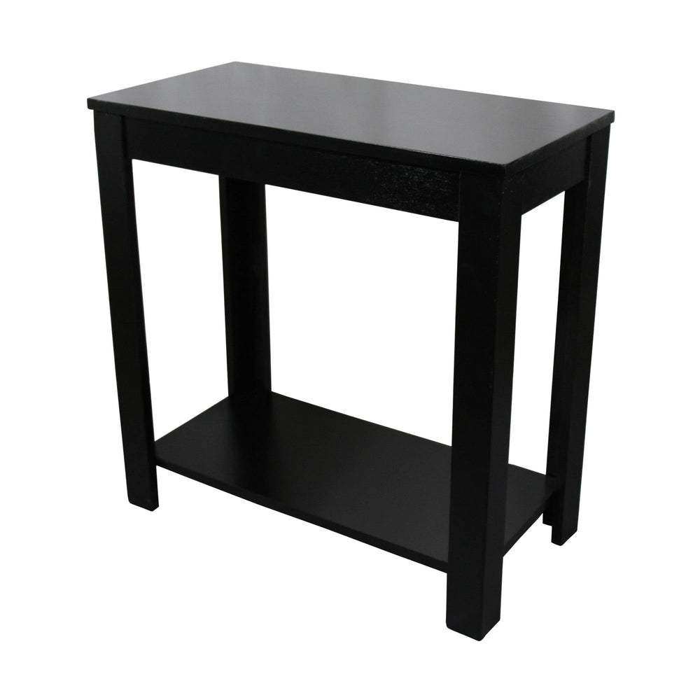24" Black End Table With Shelf - Homeroots - Flyclothing LLC