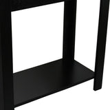24" Black End Table With Shelf - Homeroots - Flyclothing LLC