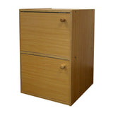 Standard Natural Double Door Verticle Book Shelf - Homeroots - Flyclothing LLC