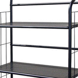 Black 3 Shelf Metal Standing Book Shelf - Homeroots - Flyclothing LLC