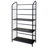 Black Four Shelf Metal Standing Book Shelf - Homeroots - Flyclothing LLC