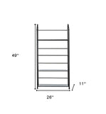 Black Four Shelf Metal Standing Book Shelf - Homeroots - Flyclothing LLC