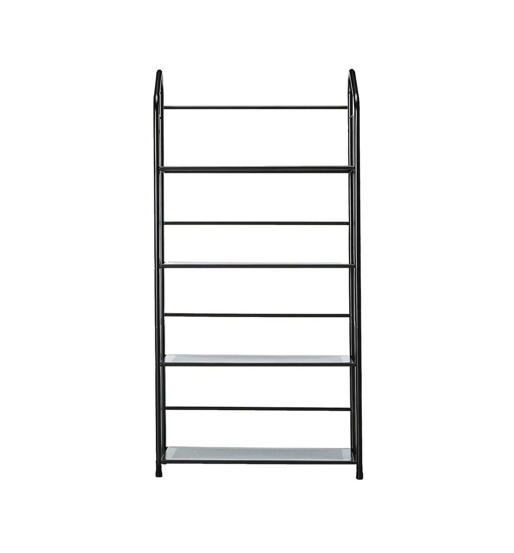 Black Four Shelf Metal Standing Book Shelf - Homeroots - Flyclothing LLC