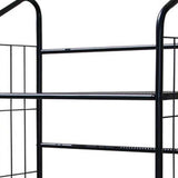 Black Five Shelf Metal Standing Book Shelf - Homeroots - Flyclothing LLC