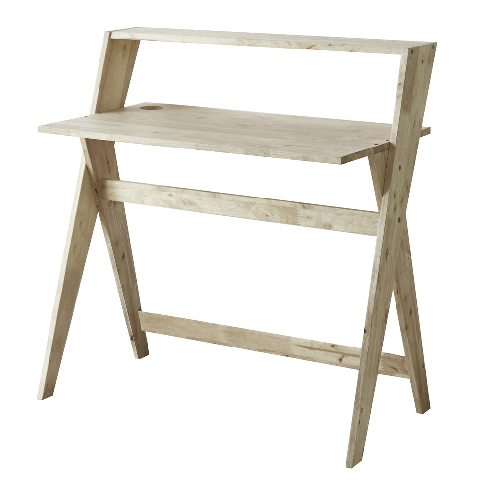 20" Natural Wood Writing Desk - Homeroots - Flyclothing LLC
