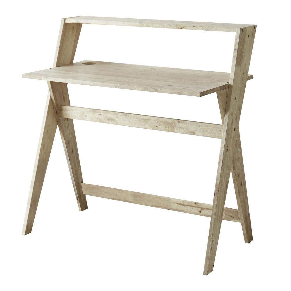 20" Natural Wood Writing Desk - Homeroots - Flyclothing LLC