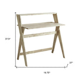 20" Natural Wood Writing Desk - Homeroots - Flyclothing LLC