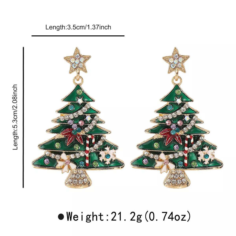 Christmas Tree Dangle Earrings - Trendsi - Flyclothing LLC