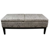 Black and White Vintage Postcard Print Dual Lift Storage Bench - Homeroots - Flyclothing LLC