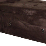 Brown Suede Shoe Storage Bench with Drawer - Homeroots - Flyclothing LLC