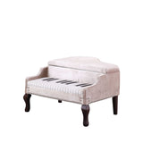 Silver Velour Baby Grand Piano Storage Bench - Homeroots - Flyclothing LLC