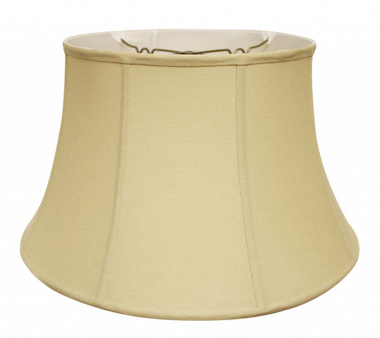 19" Pale Brown Drum Linen Lampshade - Homeroots