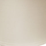 19" Snow Drum Trimmed Linen Lampshade - Homeroots - Flyclothing LLC
