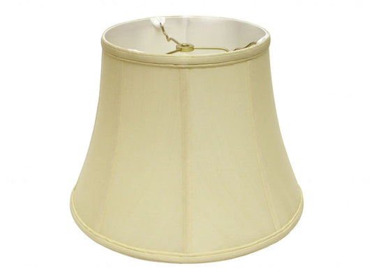 16" Antique White Altered Bell Monay Shantung Lampshade - Homeroots