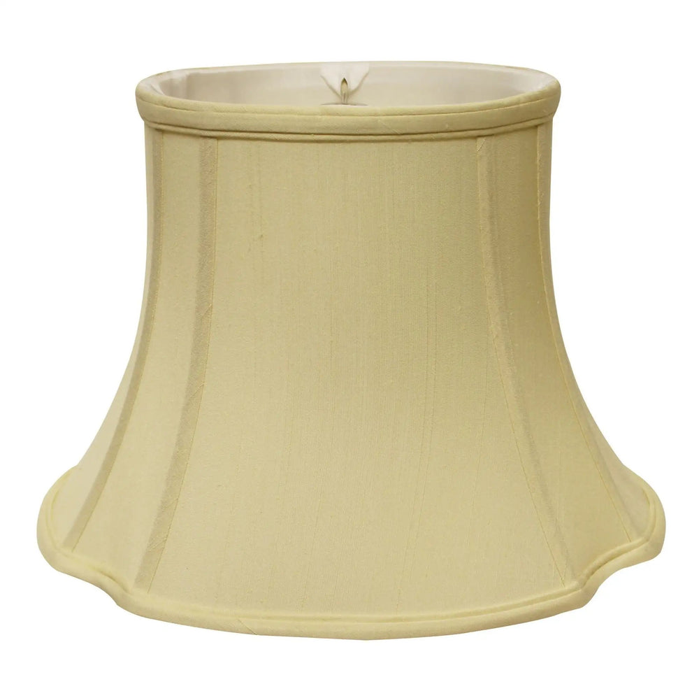 17" Antique White Reversed Oval Monay Shantung Lampshade - Homeroots - Flyclothing LLC