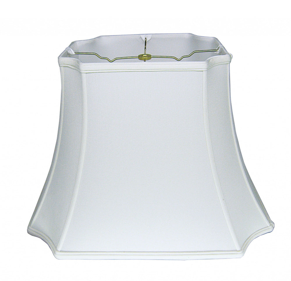 15" Snow Inverted Rectangle Shantung Lampshade - Homeroots - Flyclothing LLC