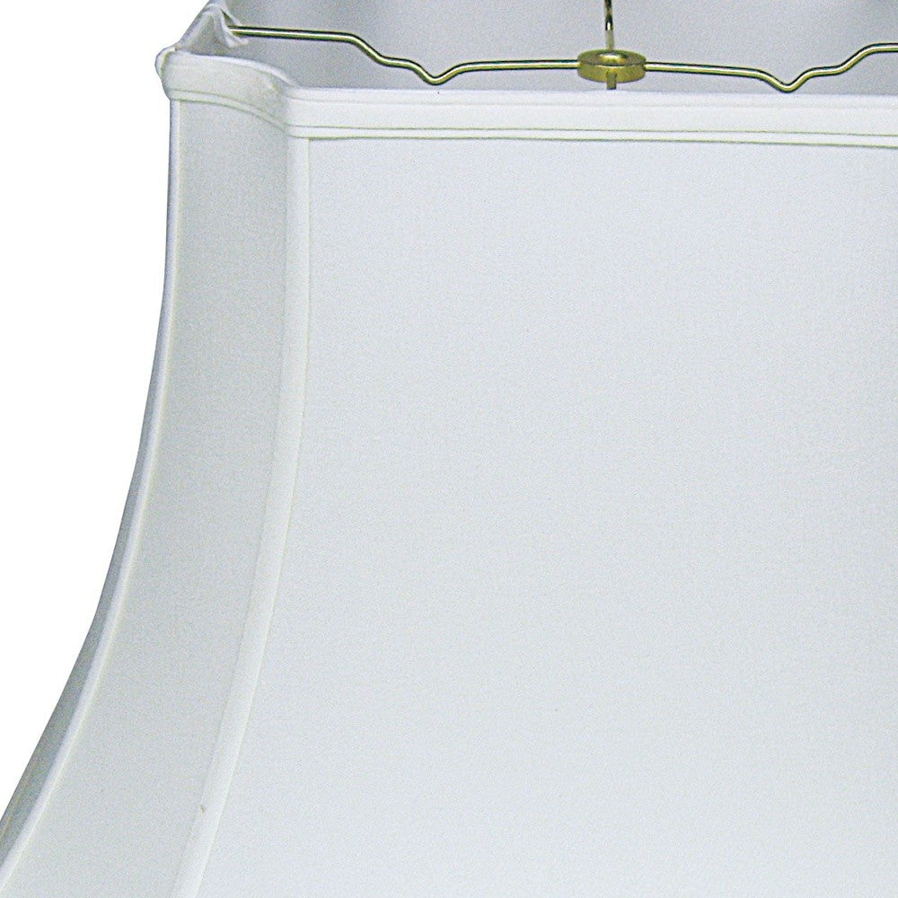 15" Snow Inverted Rectangle Shantung Lampshade - Homeroots - Flyclothing LLC