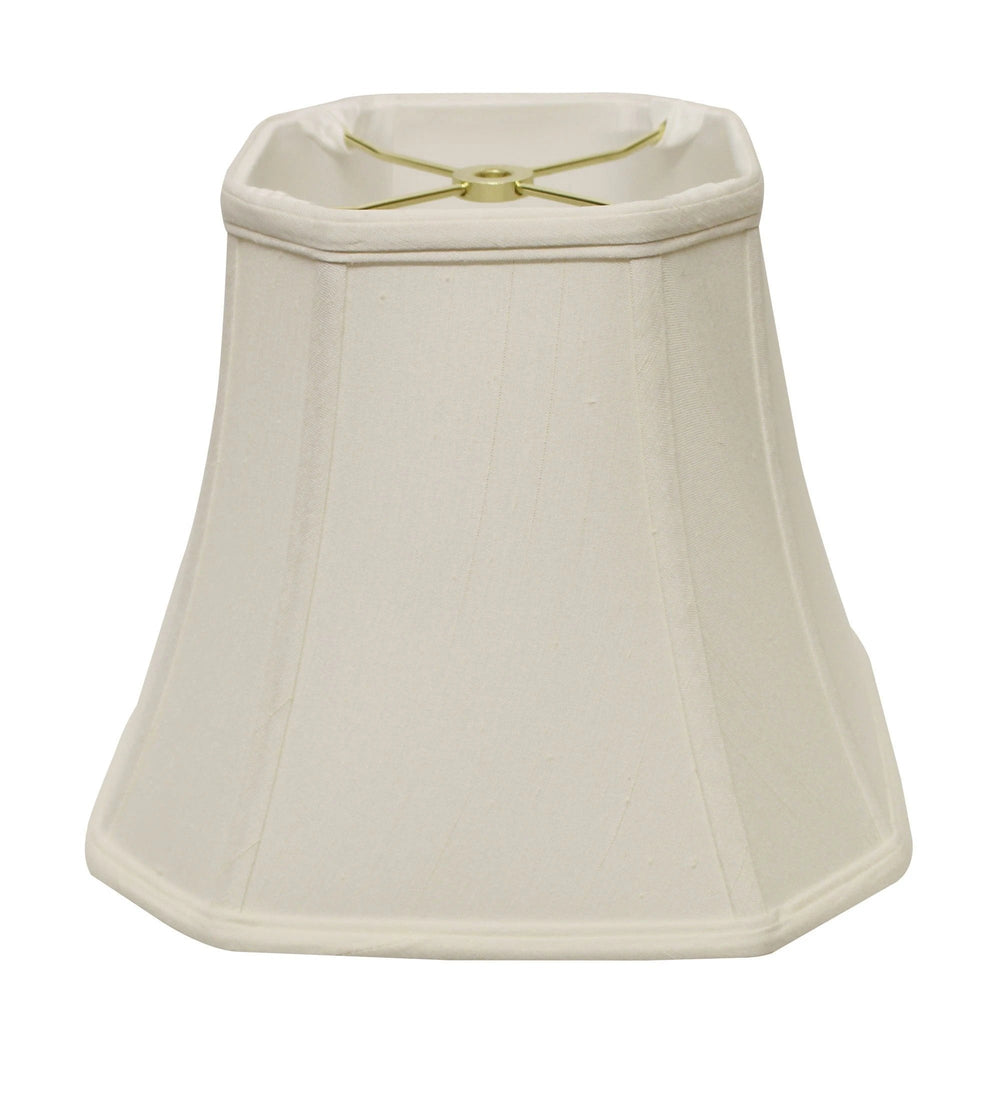 14" White Slanted Square Bell Monay Shantung Lampshade - Homeroots - Flyclothing LLC