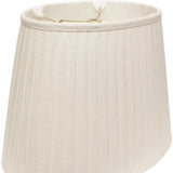 14" White Slanted Oval Linen Lampshade - Homeroots - Flyclothing LLC