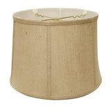 15" Golden Fiber Throwback Drum Burlap Lampshade - Homeroots - Flyclothing LLC