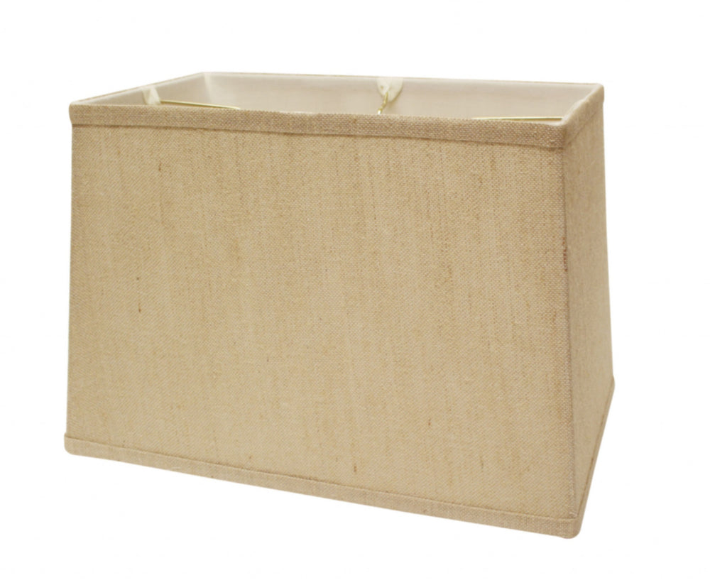14" Golden Fiber Throwback Rectangle Burlap Lampshade - Homeroots - Flyclothing LLC