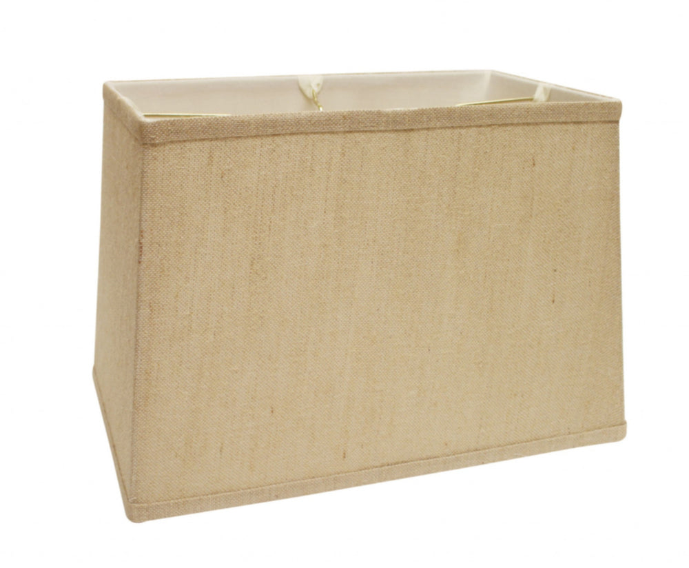 14" Golden Fiber Throwback Rectangle Burlap Lampshade - Homeroots - Flyclothing LLC