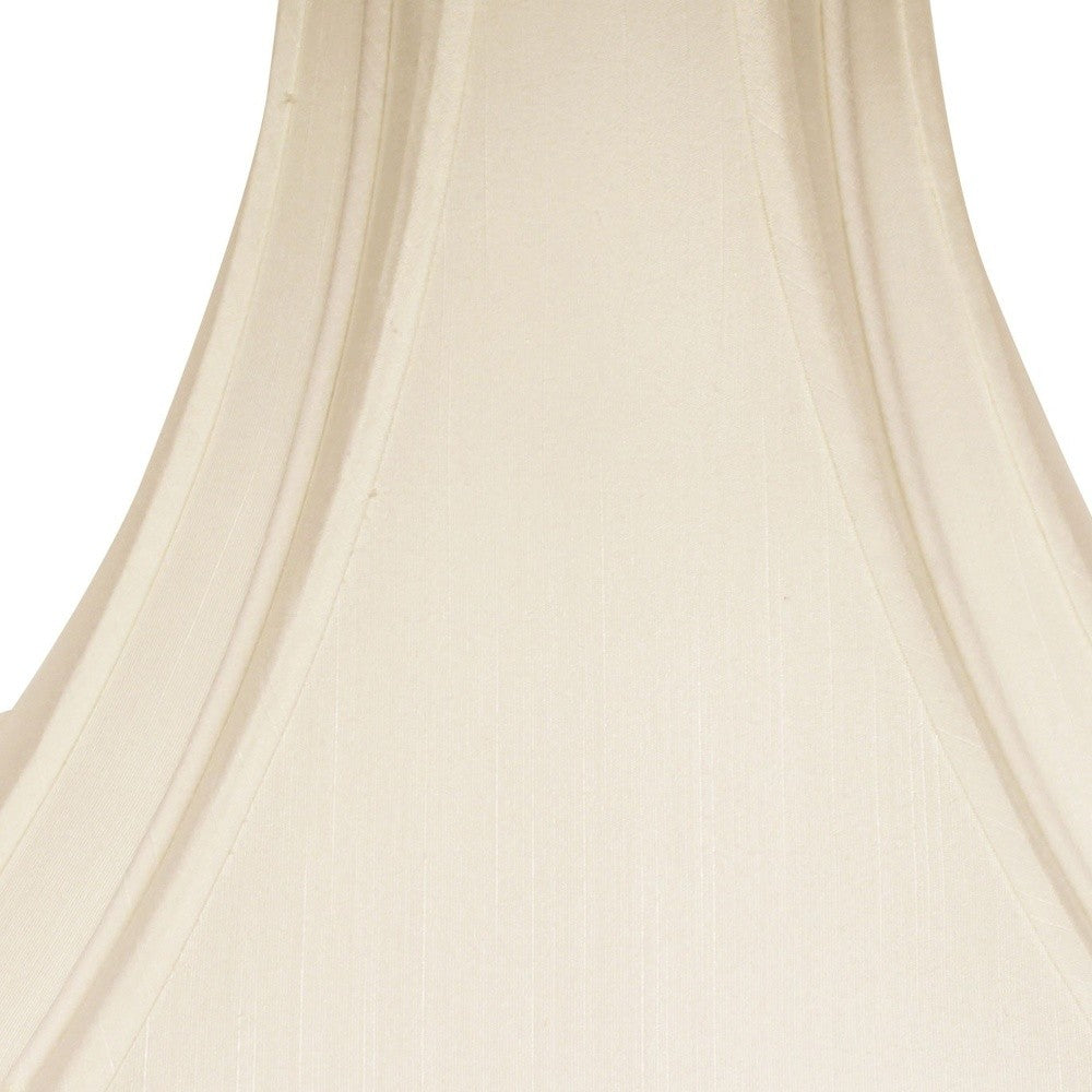 18" Ivory Slanted Notch Square Shantung Lampshade - Homeroots - Flyclothing LLC