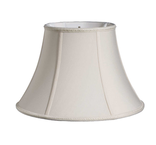 White Shantung Silk Bell Lamp Shade - Homeroots - Flyclothing LLC