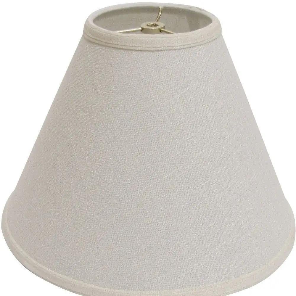 13" Off White Deep Cone Linen Lampshade - Homeroots - Flyclothing LLC