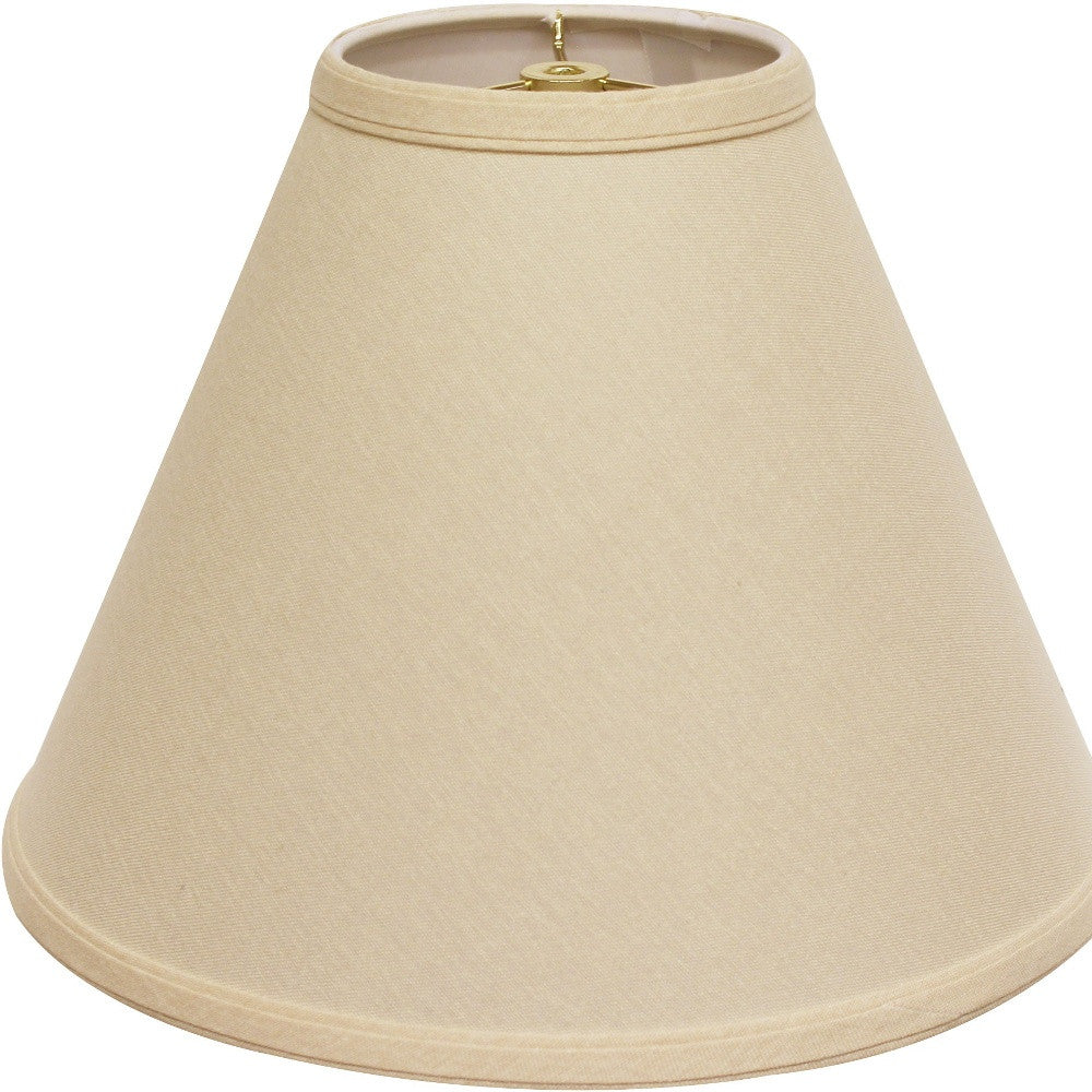 15" Parchment Biege Deep Cone Slanted Linen Lampshade - Homeroots - Flyclothing LLC
