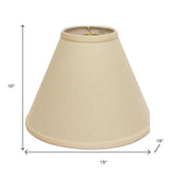 15" Parchment Biege Deep Cone Slanted Linen Lampshade - Homeroots - Flyclothing LLC