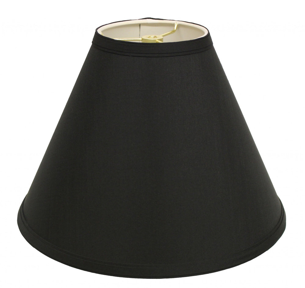 15" Jet Black Deep Cone Slanted No Shantung Lampshade - Homeroots - Flyclothing LLC