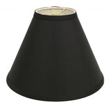 15" Jet Black Deep Cone Slanted No Shantung Lampshade - Homeroots - Flyclothing LLC