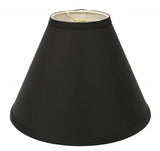 15" Jet Black Deep Cone Slanted No Shantung Lampshade - Homeroots - Flyclothing LLC